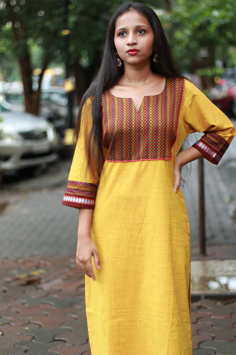 Shobhita | Khunn Yoke Kurta | Yellow