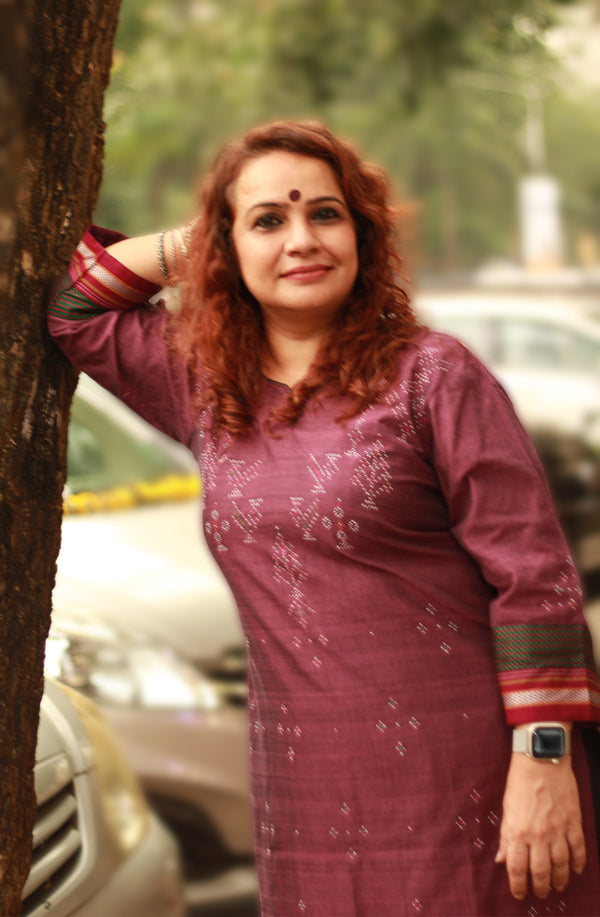 Daana | Tangaliya Kurta | Phalsa