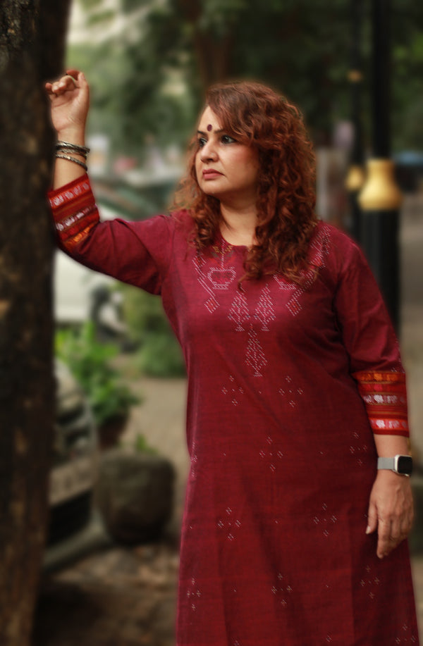 Daana | Tangaliya Kurta | Wine