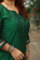 Daana | Tangaliya Kurta | Deep Green