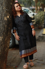 Daana| Tangaliya Kurta | Noir