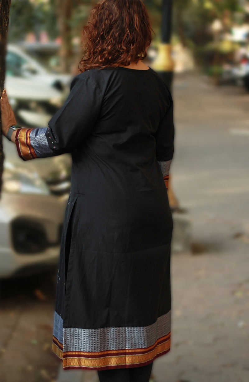 Daana| Tangaliya Kurta | Noir