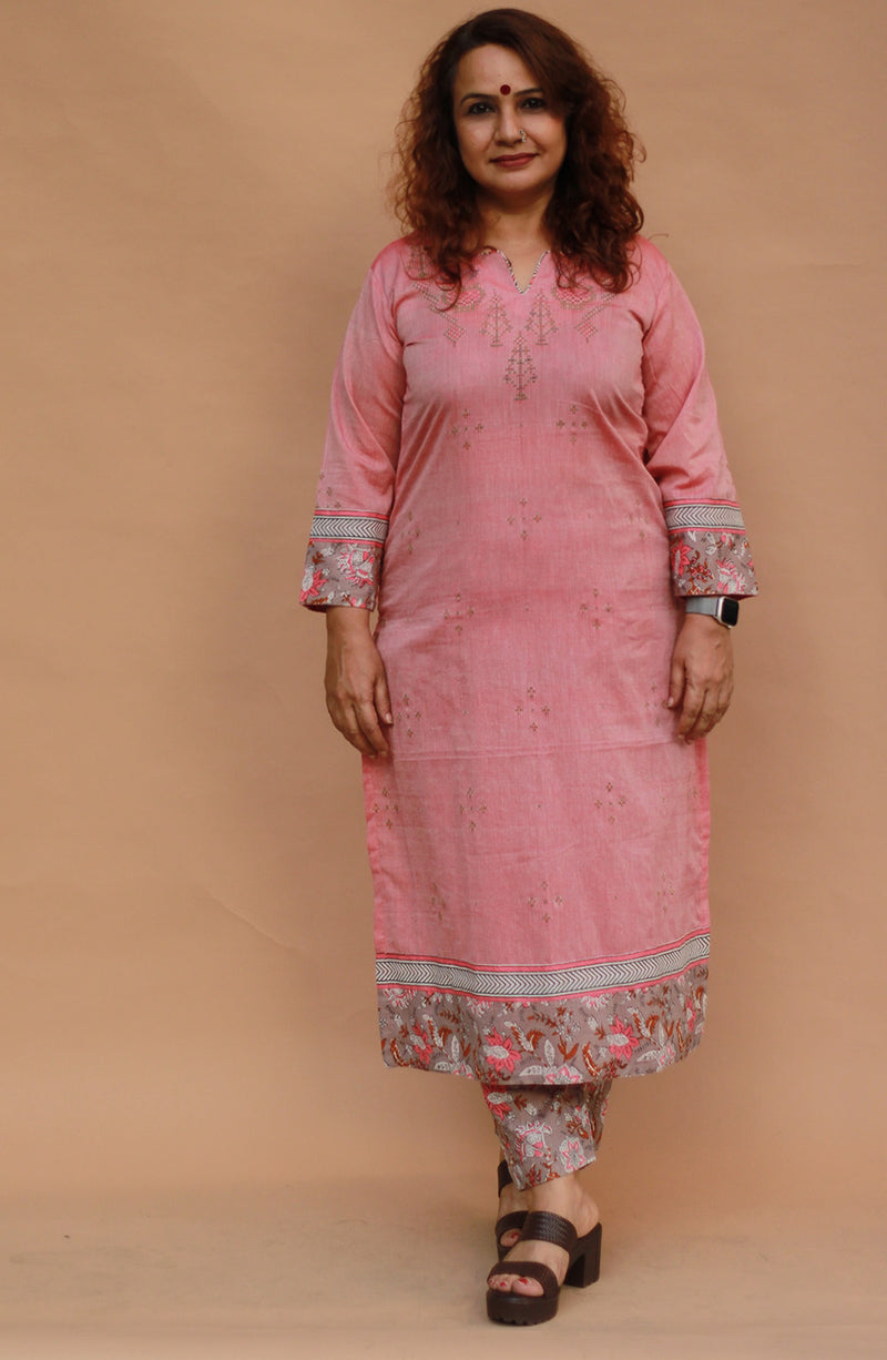 Daana | Tangaliya Kurta | Peach With Sanganeri