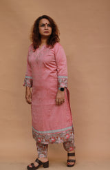 Daana | Tangaliya Kurta | Peach With Sanganeri