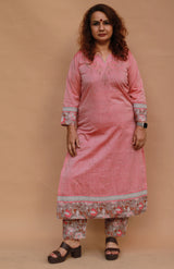 Daana | Tangaliya Kurta | Peach With Sanganeri