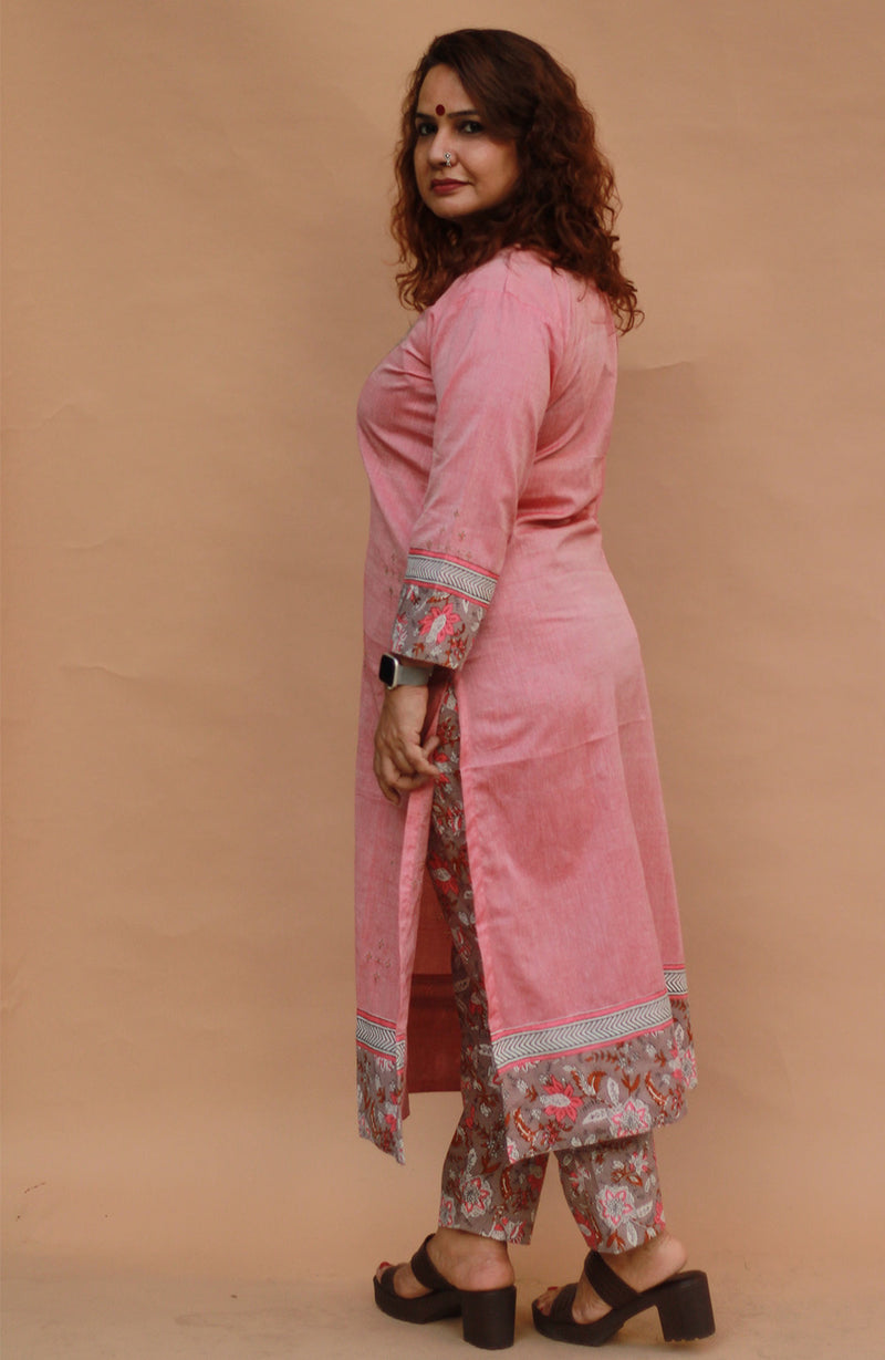 Daana | Tangaliya Kurta | Peach With Sanganeri