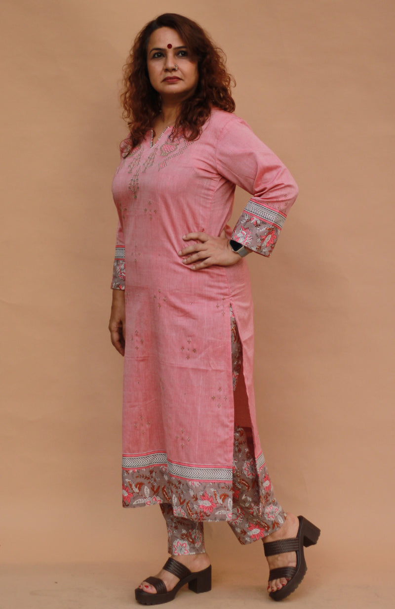 Daana | Tangaliya Kurta | Peach With Sanganeri