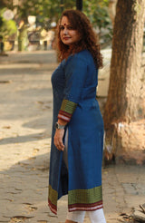 Daana | Tangaliya Kurta | Royal Blue With Khunn