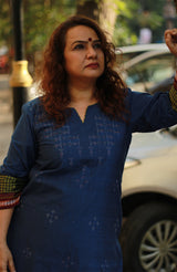 Daana | Tangaliya Kurta | Royal Blue With Khunn