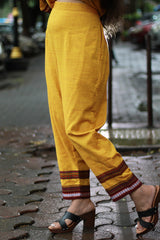 Ratna | Pants with Khunn Border | Yellow