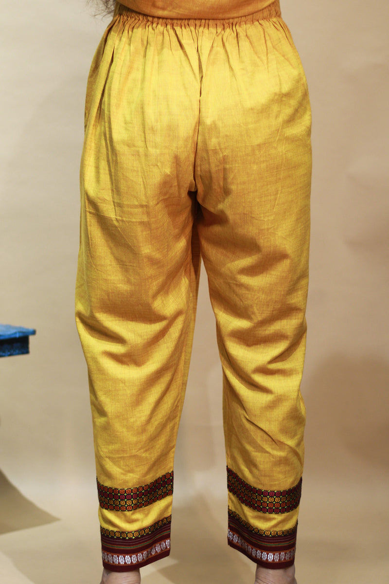 Ratna | Pants with Khunn Border | Yellow