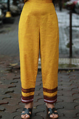 Ratna | Pants with Khunn Border | Yellow