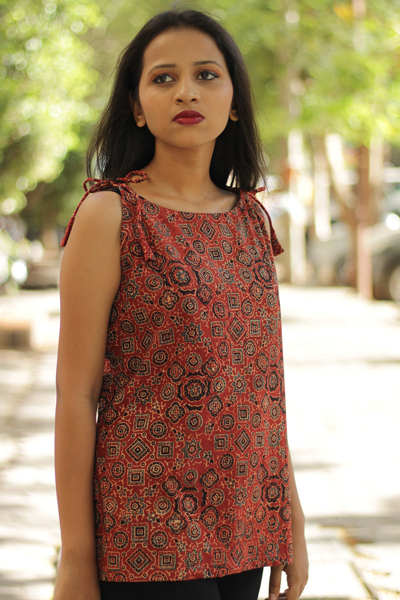 Chanchal | Dori Top | Madder Universe Ajrakh