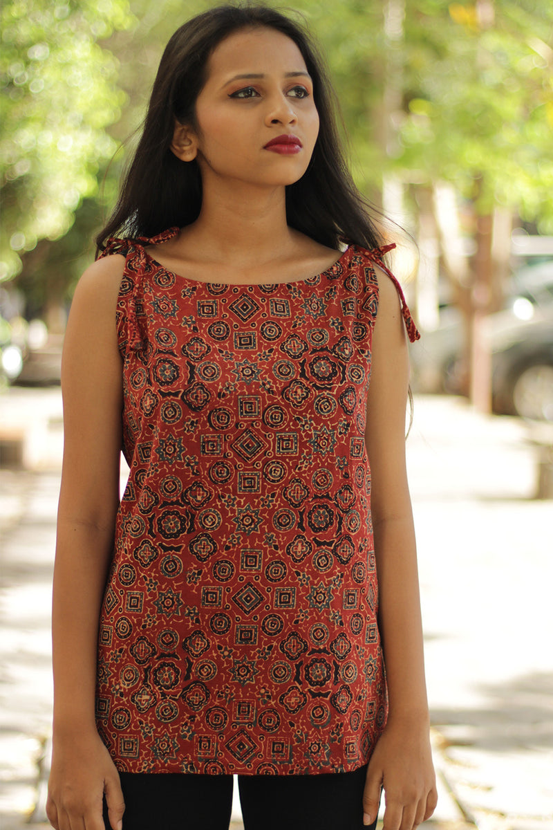 Chanchal | Dori Top | Madder Universe Ajrakh