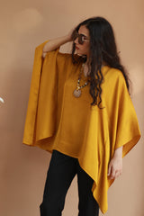 Taarini | Modal Silk Kaftan Top |  Golden