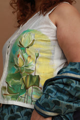 Saroj | Hand Painted Top | Ivory Cotton