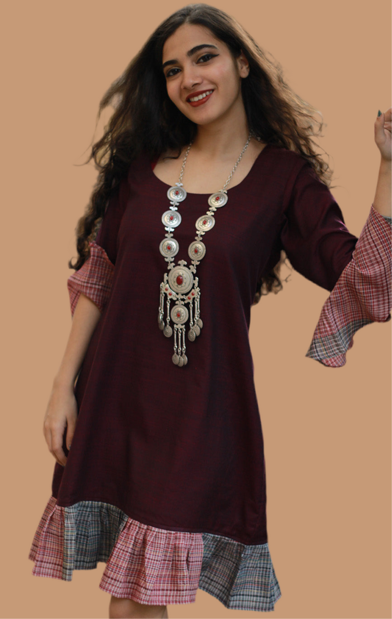 Wine Wonder | Short Dress | Gamcha