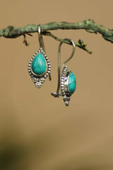 Patrika | Pure Silver Earrings | Turquoise