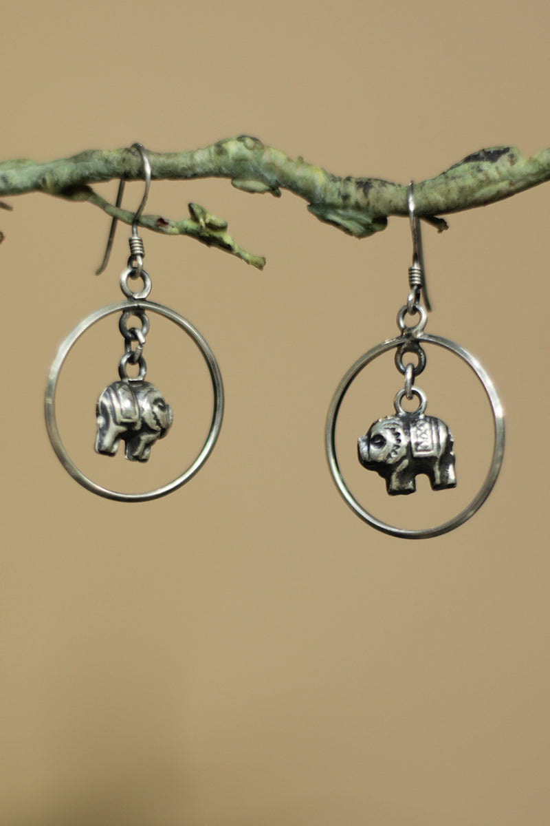 Haathi | Pure Silver Earring