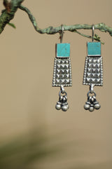 Aalika | Pure Silver Earring | Turquoise