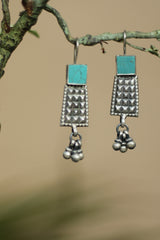 Aalika | Pure Silver Earring | Turquoise