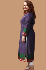 Daana | Tangaliya Kurta | Purple with Mutlicolour Khunn