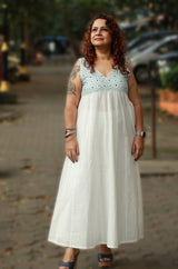 Khwaab | Long  Kali Dress | White