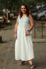 Khwaab | Long  Kali Dress | White