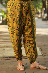 Shubhra | Dhoti Pants | Kali Ajrakh | Yellow