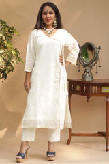 Abha | Angarkha Style Kurta | Banarasi Cotton