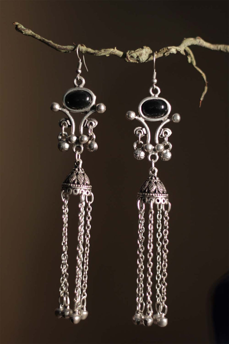 Elara | Turkish Earrings | Tassels Noir