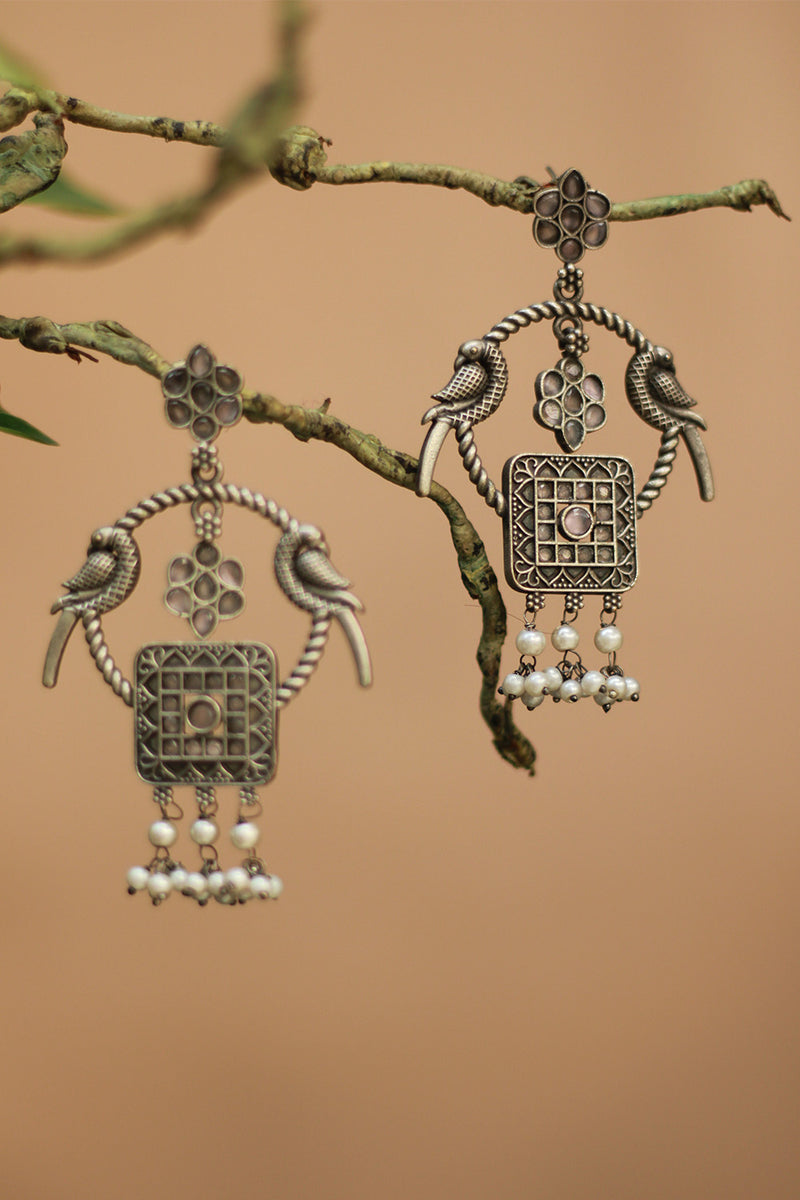 Kamal Hoop | German Silver Earrings