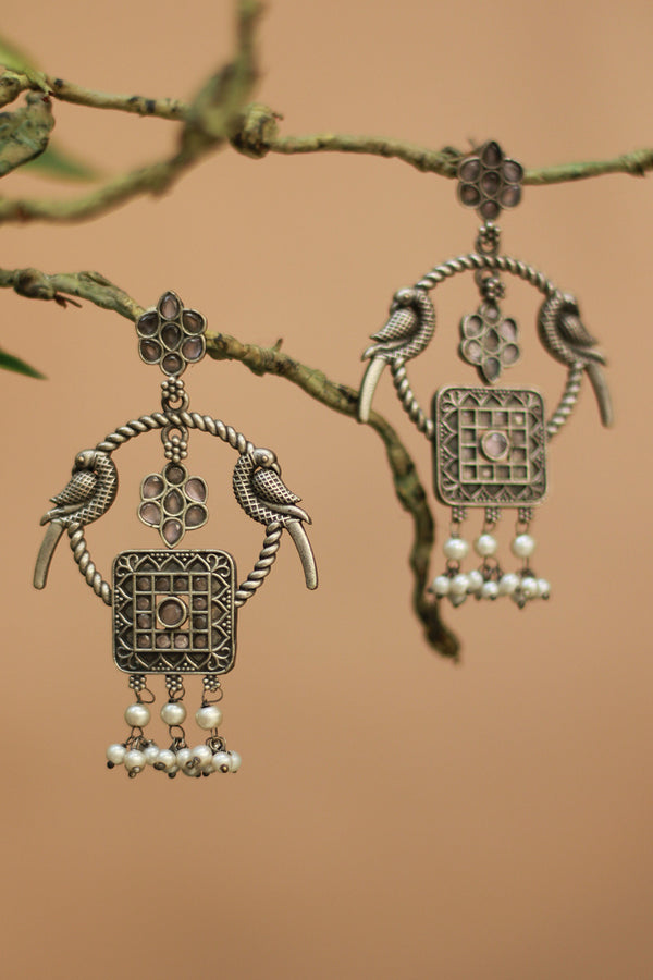 Kamal Hoop | German Silver Earrings