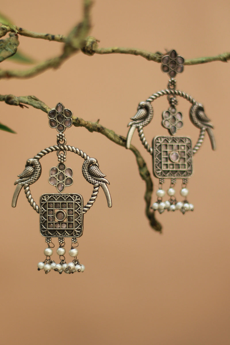 Kamal Hoop | German Silver Earrings