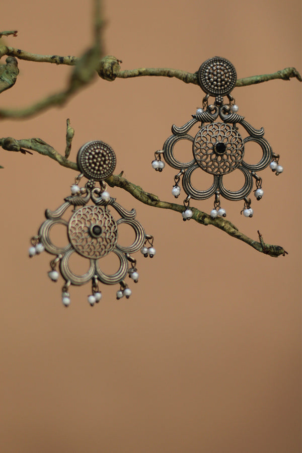 Floral | German Silver Earrings | Floral