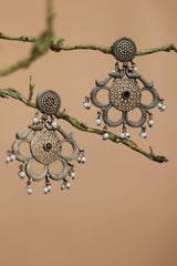 Floral | German Silver Earrings | Floral