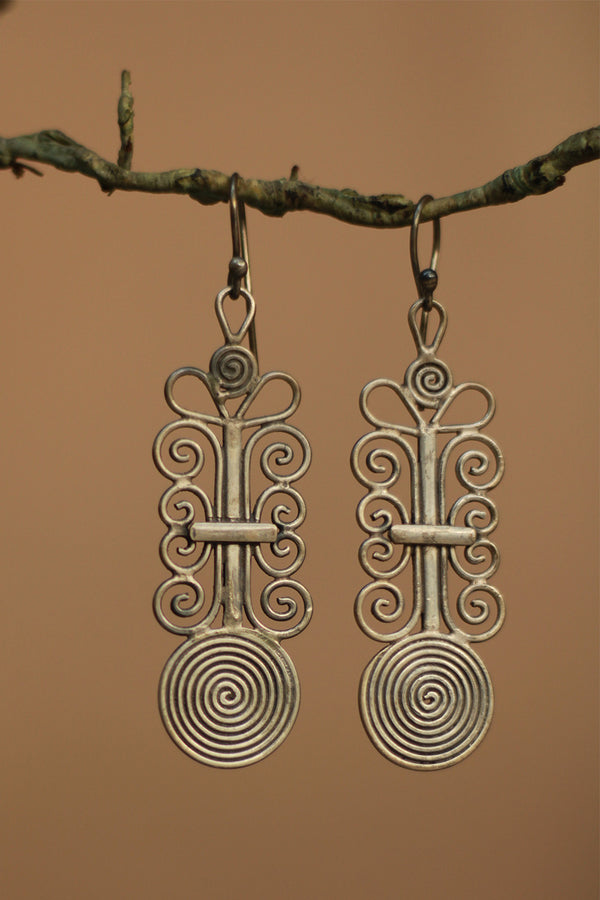 Silver Earrings | Spiral