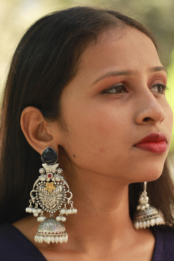 Oxidised  Chandelier Jhumka