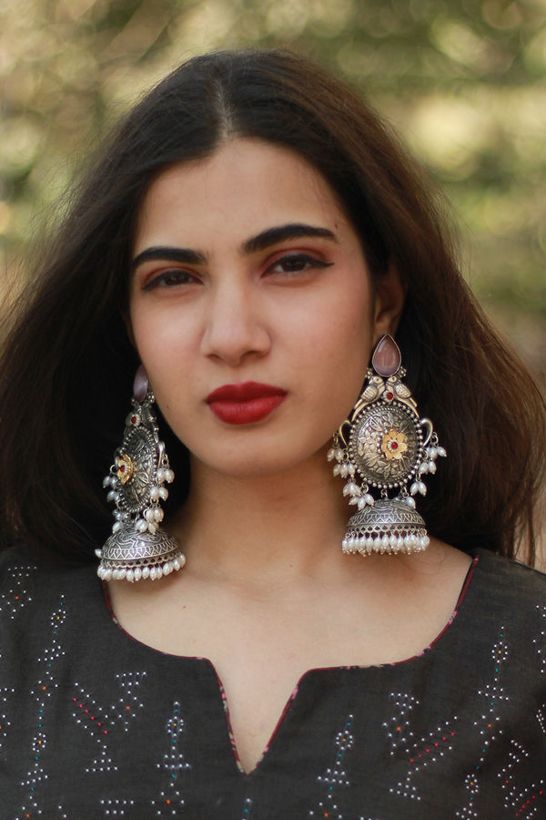 Oxidised Chandelier Jhumka