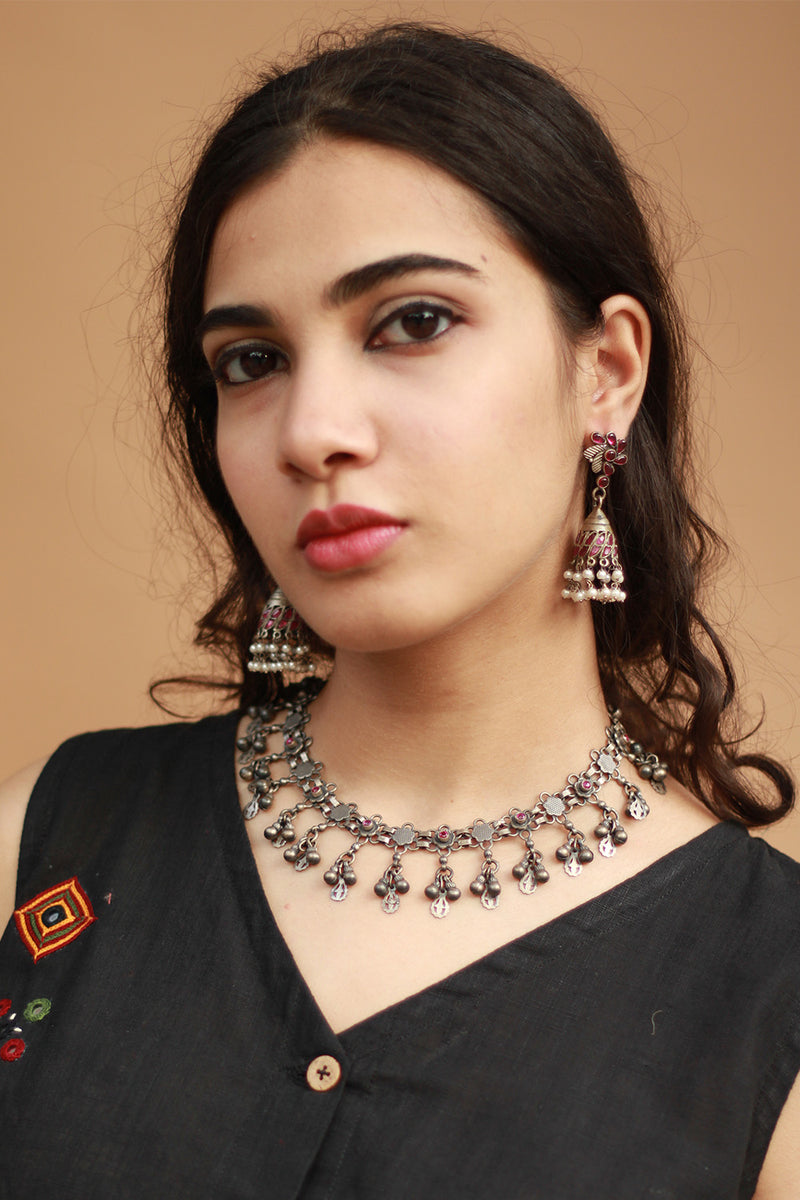 Gul Tarang | Silver Necklace