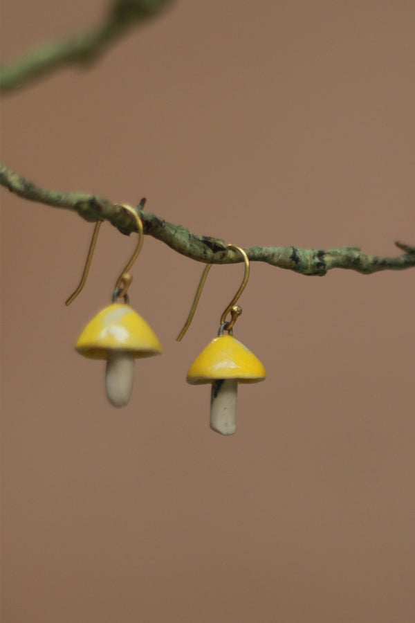 Sadhvi |Ceramic Toad Stools | Yellow