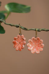 Sadhvi | Ceramic Flower Earrings | Orange