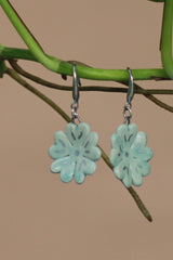 Sadhvi | Ceramic Flower Earrings | Mint