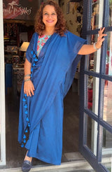 Rangg |  Mul Cotton Saree | Royal Blue