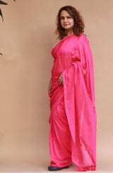 Rangg |  Mul Cotton Saree | Fuschia