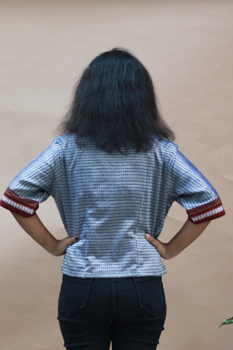 Kanaka | Khunn Cropped Shirt | Silver