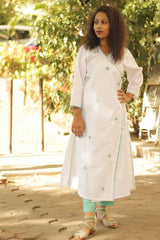 Neela Aasman- Hand Embroidered Angarkha